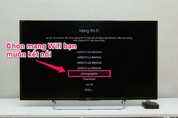 Chọn mạng wifi mà bạn muốn kết nối